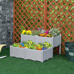 Outsunny 4 Piece Raised Garden Bed - Image 2