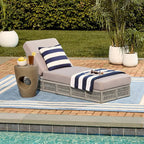 SAFAVIEH Outdoor Collection Gillian Grey Rope/Grey Cushion Chaise Lounge Chair - Image 6