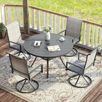 VICLLAX 41.2"x 28" Outdoor Round Patio Table - Image 2