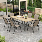 Patio Chairs Set of 8, Stackable Outdoor Dining Chairs - Image 7