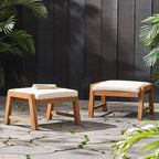 Temecula Outdoor Ottomans with Cushion - Image 2
