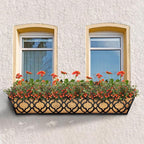 4pcs 30 Inch Window Deck with Coco Liner, Metal Hanging Flower Planter Basket - Image 3
