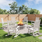 GarveeLife Poly Lumber Rocking Chair Outdoor Set of 6 by GarveeLife