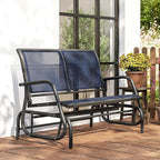 Outsunny 2-Person Outdoor Glider Bench, Patio Double Swing Rocking Chair - Image 8