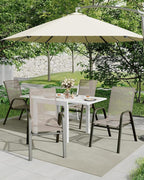 Outdoor Stackable Dining Chairs Set of 4, High-Back Patio Stacking Chairs - Image 2