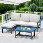 SERWALL Outdoor Sectional Sofa Set, 5-piece Outdoor Modula Couch Set - Image 4