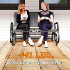 Outsunny 2-Person Outdoor Glider Bench, Patio Double Swing Rocking Chair - Image 7