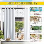 NICETOWN 2 Panels Fixed Outdoor Curtains Waterproof - Image 7