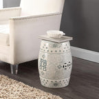 JONATHAN Y TBL1013C Double Happiness 18" Chinoiserie Ceramic Drum - Image 2