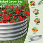 2PCS 8x2x1ft Galvanized Metal Raised Garden Bed Kit, Outdoor Planter Box - Image 6