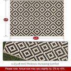 SAND MINE Reversible Mats, Plastic Straw Rug, Modern Area Rug, Large Floor Mat - Image 2
