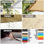 ColourTree 16' x 16' Beige Square Sun Shade Sail Mesh Canopy Fabric Cloth Screen - Image 4