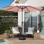 Best Choice Products 10ft Outdoor Table Compatible Steel Polyester Market Patio - Image 3