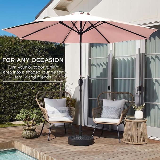 Best Choice Products 10ft Outdoor Table Compatible Steel Polyester Market Patio - Image 3