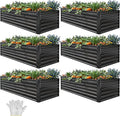 YITAHOME 6pcs 6x3x2 ft Galvanized Raised Garden Bed Kit, Large Metal Planter Box by YITAHOME