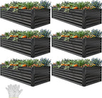 YITAHOME 6pcs 6x3x2 ft Galvanized Raised Garden Bed Kit, Large Metal Planter Box by YITAHOME
