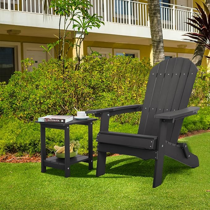 Double Adirondack Side Table Weather Resistant, Outdoor Rectangular End Table - Image 7
