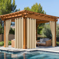 NICETOWN Fade Resistant Outdoor Curtains 2 Panels, Patio Waterproof Drapery by NICETOWN