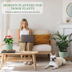 Self Watering Pots for Inoor Ourdoor Plants 10/9/8/7/6.5 Inch Plastic Planters - Image 2