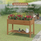 FILWH Raised Garden Bed with Legs Elevated Wooden Planter Box Stand Large - Image 3