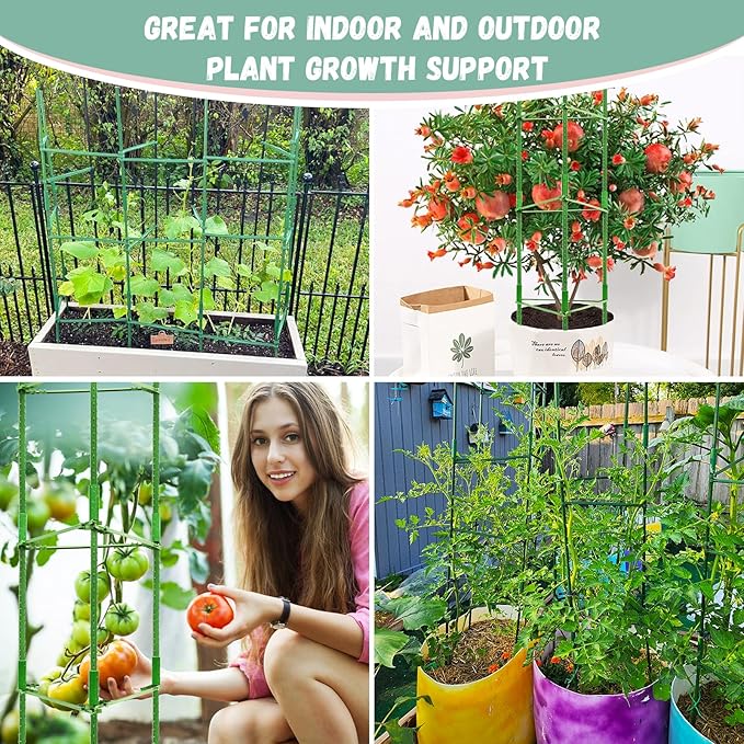 Legigo 4ft 4-Pack Tomato Cage for Garden Plant Support- Up to 48inch Garden - Image 8