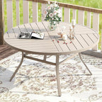 VICLLAX Round Patio Table with Adjustable Umbrella Hole - Image 7