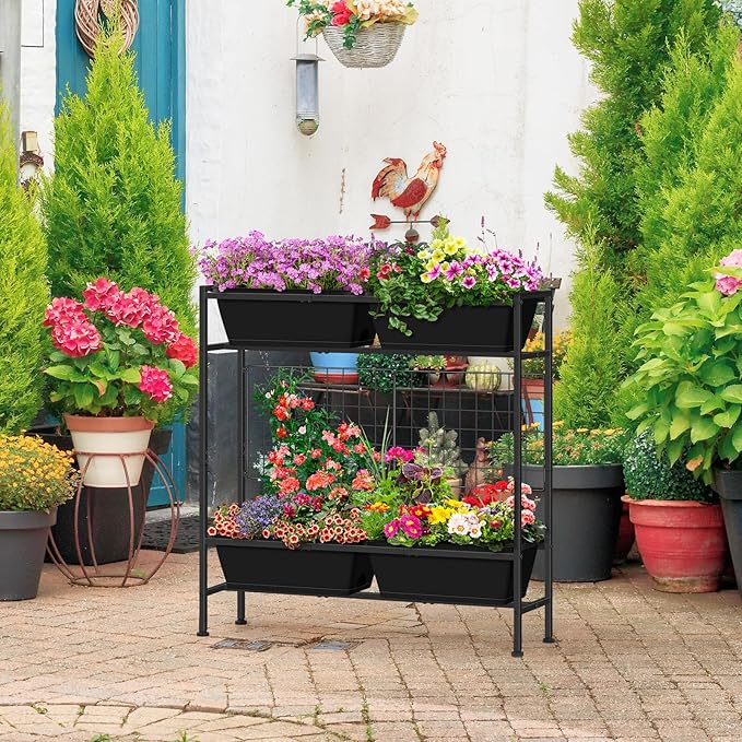 OYEAL Raised Garden Bed 32" Tall Elevated Planter Boxes - Image 9