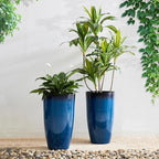 Glitzhome 23.5" H Oversized Tall Round Tapered Planter, Plastic Flower Pots - Image 3