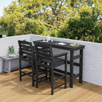 SERWALL Outdoor Bar Table and Chairs Set, Adirondack Bar Chairs Set of 2 and - Image 2