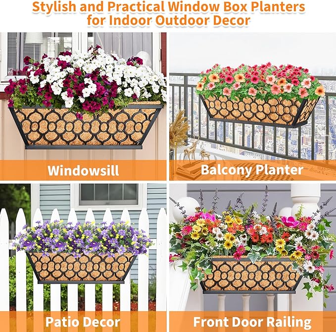 Riare 2 Pack 16 Inch Window Boxes Planters - Image 7