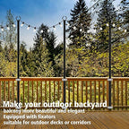 10Ft String Light Poles 6 Pack, Light Poles - Image 4