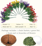 Senjie 12 Bundles Artificial Hanging Flowers - Image 3