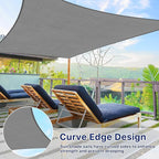 10'x13' Sun Shade Sail, UV Protection Outdoor Shade, Curved Tear Resistant - Image 5