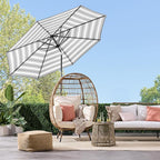 Best Choice Products 10ft Solar Polyester LED Lighted Patio Umbrella w/Tilt - Image 2