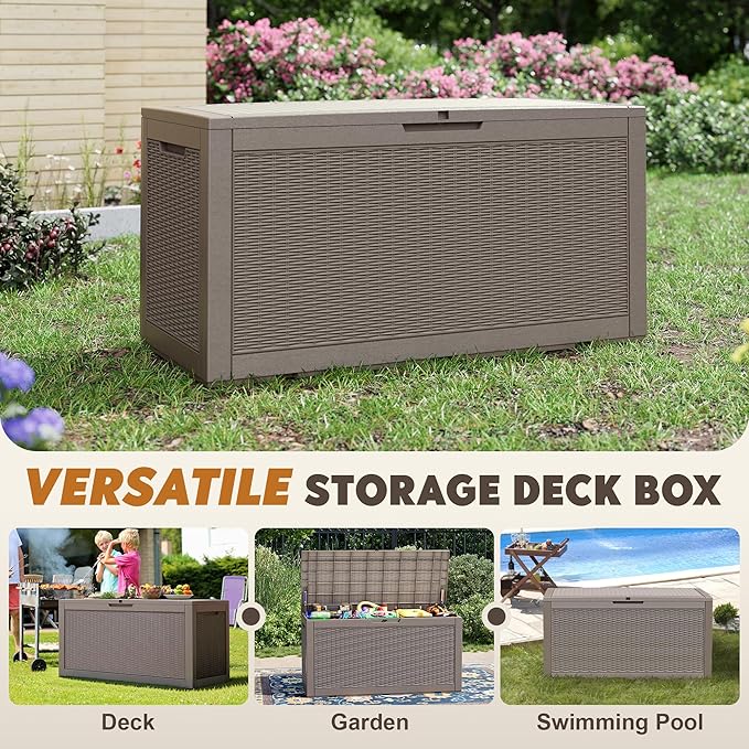 Outdoor Storage Box, Resin Deck Boxes Indoor and outdoor, Waterproof Storage - Image 7