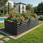 YITAHOME 6pcs 8x4x2 ft Galvanized Raised Garden Bed Kit, Large Metal Planter Box - Image 2