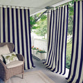 Elrene Home Fashions Highland Stripe Indoor/Outdoor Curtain Panel, 50 inches X by ElreneHomeFashions