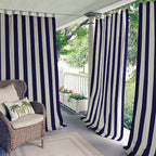 Elrene Home Fashions Highland Stripe Indoor/Outdoor Curtain Panel, 50 inches X by ElreneHomeFashions