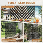 VINGLI Privacy Fence Panels, 72H’’ x 47W’’ Metal Privacy Screen Freestanding - Image 3