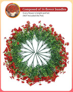 Faux Flowers for Outdoor Planters 16 Bundles UV Resistant Artificial Eucalyptus - Image 3