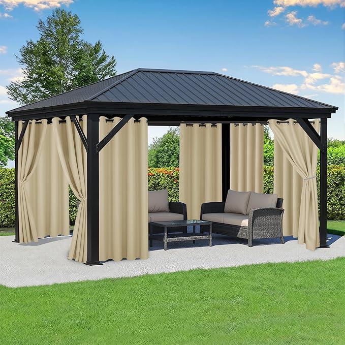 Outdoor Curtains for Patio Waterproof by RichSets