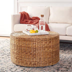 SAFAVIEH Home Collection – Jesse Wicker Coffee Table, Fully Assembled, Natural - Image 2