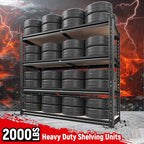 REIBII 40" W Garage Shelving 2000LBS Storage Shelves Adjustable Metal Shelving - Image 4