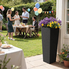 Greesum 32 Inch Tall Plastic Planters - Image 3
