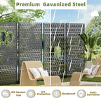 Casaphoria 72" H x 47" W Metal Privacy Screen, Outdoor Freestanding Decorative - Image 4