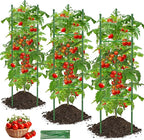 Tomato Cage, Raised Garden Bed Plant Support Stakes by GrowYourGreenParadise
