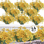 24 Yellow Bundles Artificial Flowers by ColoPlay
