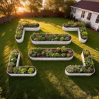 A ANLEOLIFE Set of 6, 18 Inch Tall Antique White Raised Garden Beds Kit - Image 3