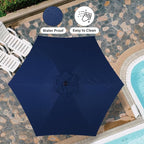 Simple Deluxe 9' Patio Umbrella Outdoor Table Market Yard Umbrella - Image 5