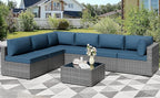 Shintenchi 7 Pieces Outdoor Patio Furniture Sets, Patio Sectional Sofa Couch - Image 3
